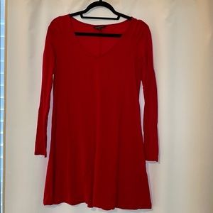 Express Red Long Sleeve Dress